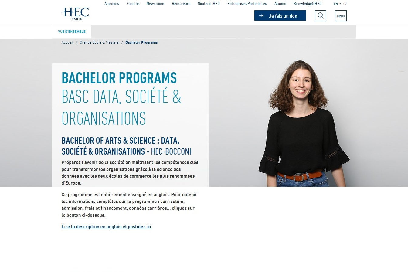 HEC et la Bocconi unissent leurs forces : la course aux Bachelors est lancée ! 1 HEC PARIS BACHELOR